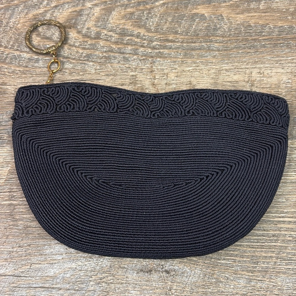 Vintage 1940’s Genuine Corde Clutch Purse -Navy Blue